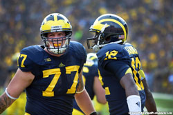 devon gardner university of michigan football vs. northwestern 2012 at the big house in ann arbor